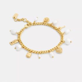 Armbånd med perle- og hjertevedhæng