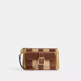 Ashton-håndledstaske med stribet patchwork