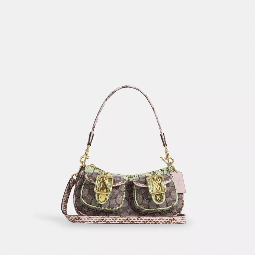 Ashton skuldertasker i signatur-jacquard