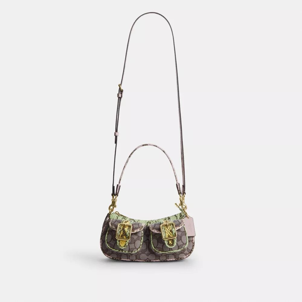 Ashton skuldertasker i signatur-jacquard