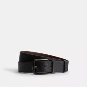 Bælte med plade og selespænde, der kan skæres til i den ønskede længde, 38 mm