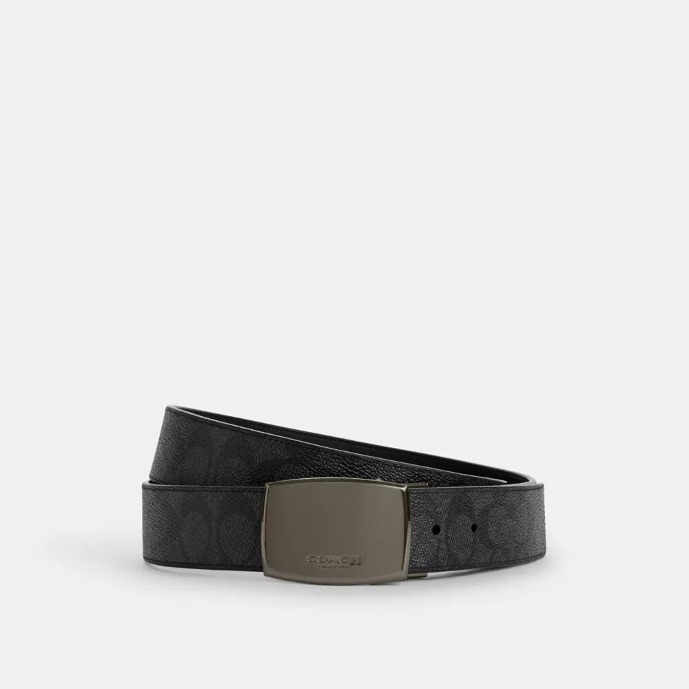 Bælte med plade og selespænde, der kan skæres til i den ønskede længde, 38 mm