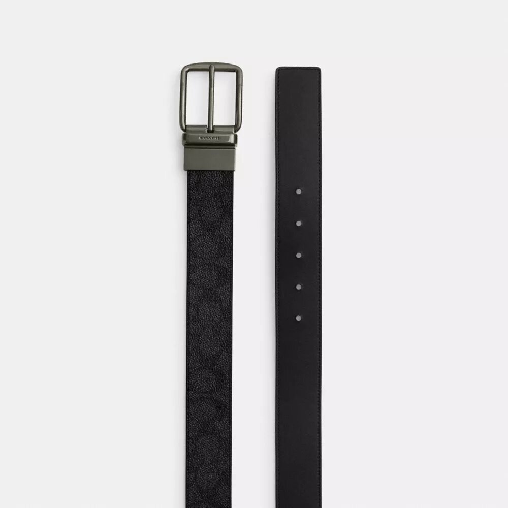 Bælte med plade og selespænde, der kan skæres til i den ønskede længde, 38 mm