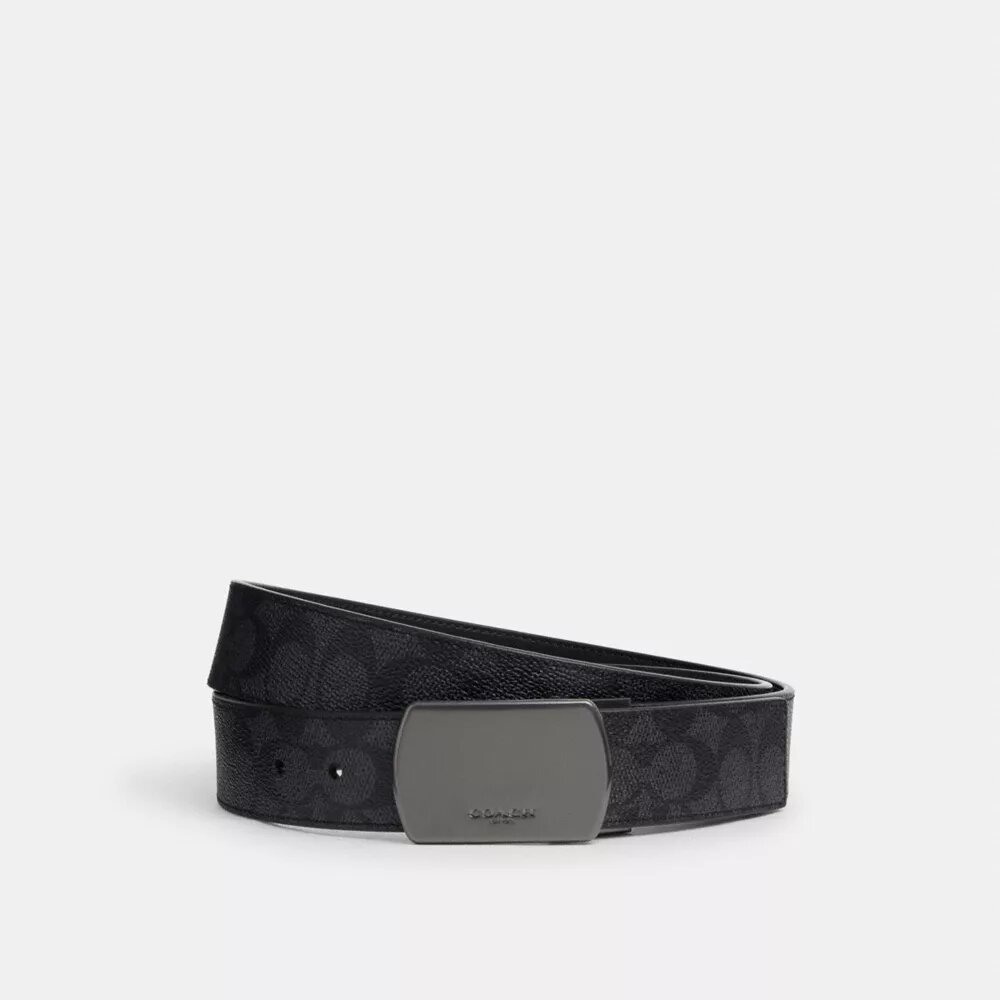 Bælte med spændeplade, kan tilpasses i længden og vendbart, 38 mm