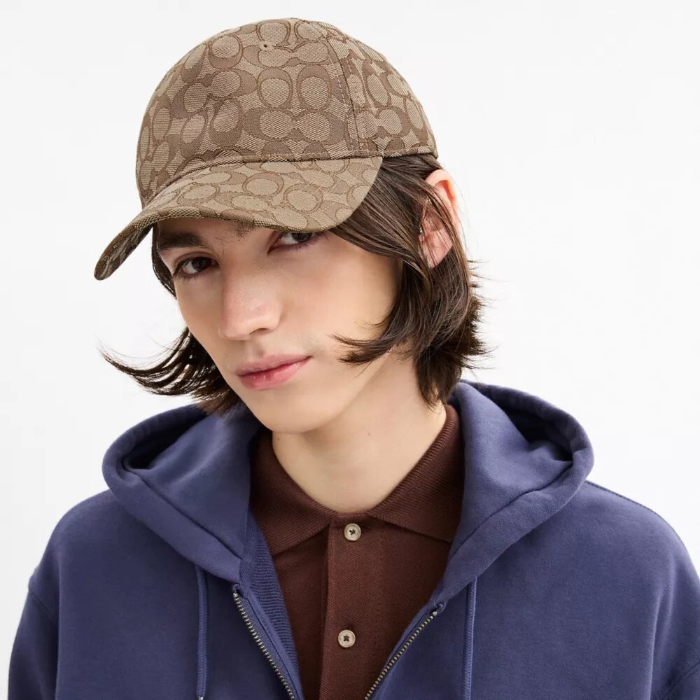 Baseballkasket med signatur-jacquard