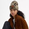Beanie med leopardmønster