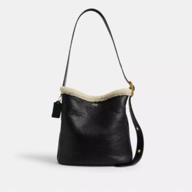 Bleecker Bucket-taske i shearling