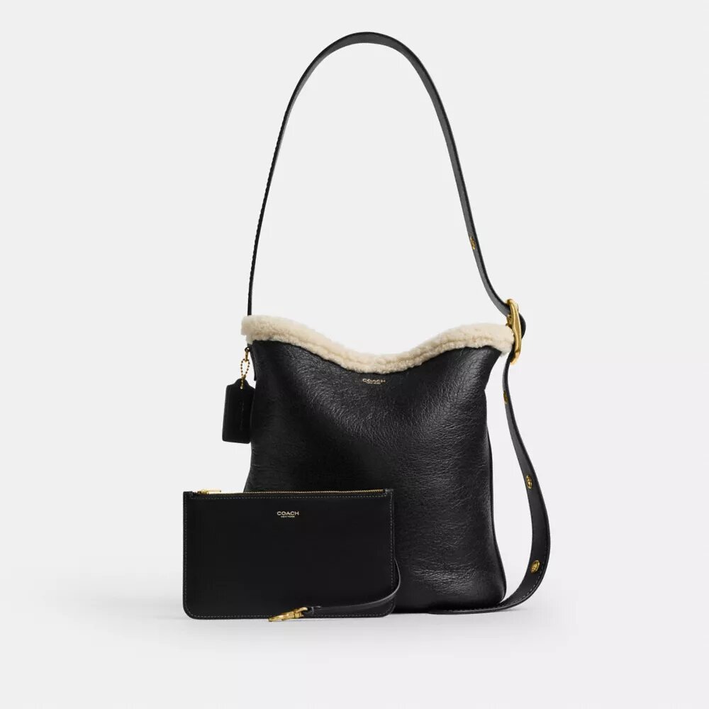 Bleecker Bucket-taske i shearling