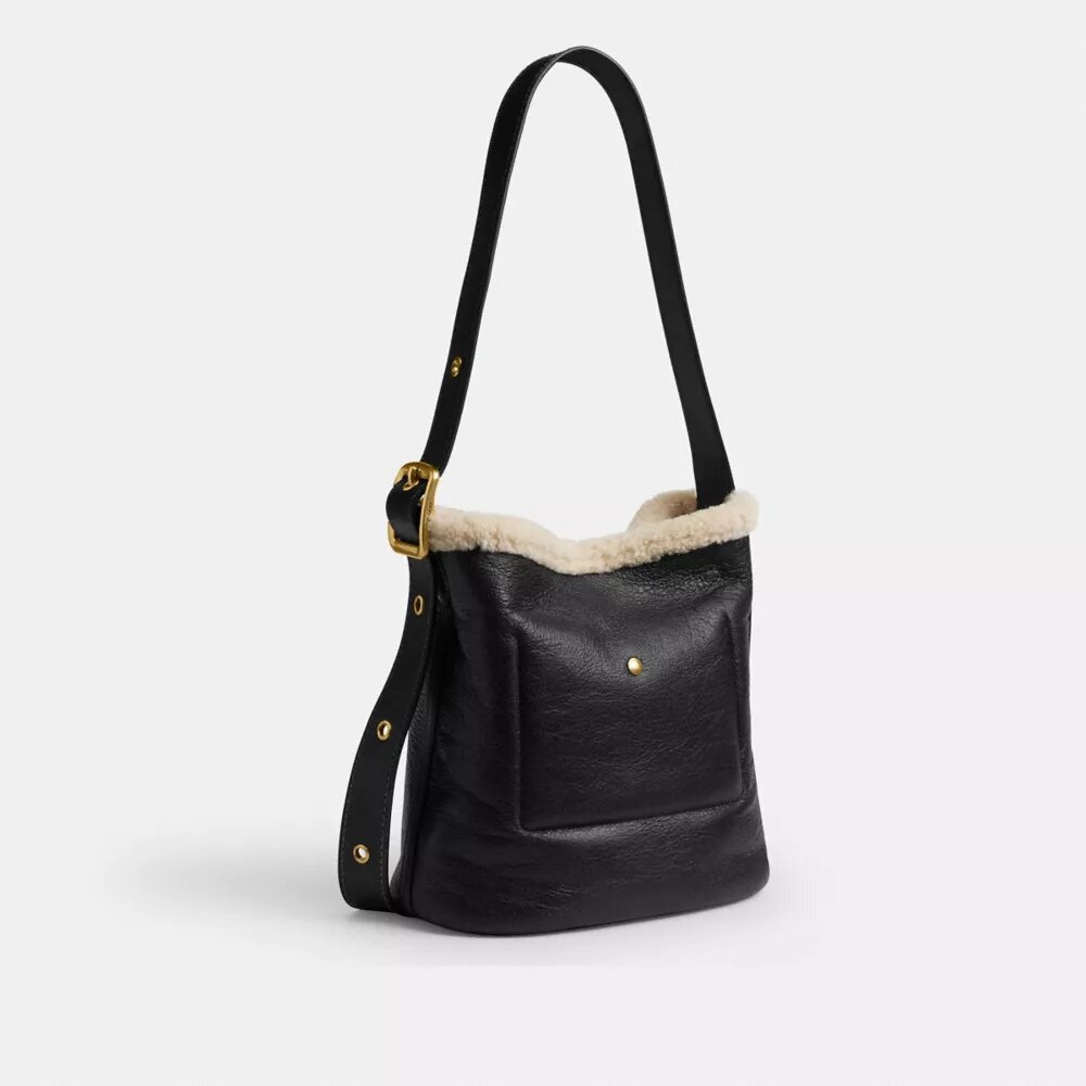 Bleecker Bucket-taske i shearling