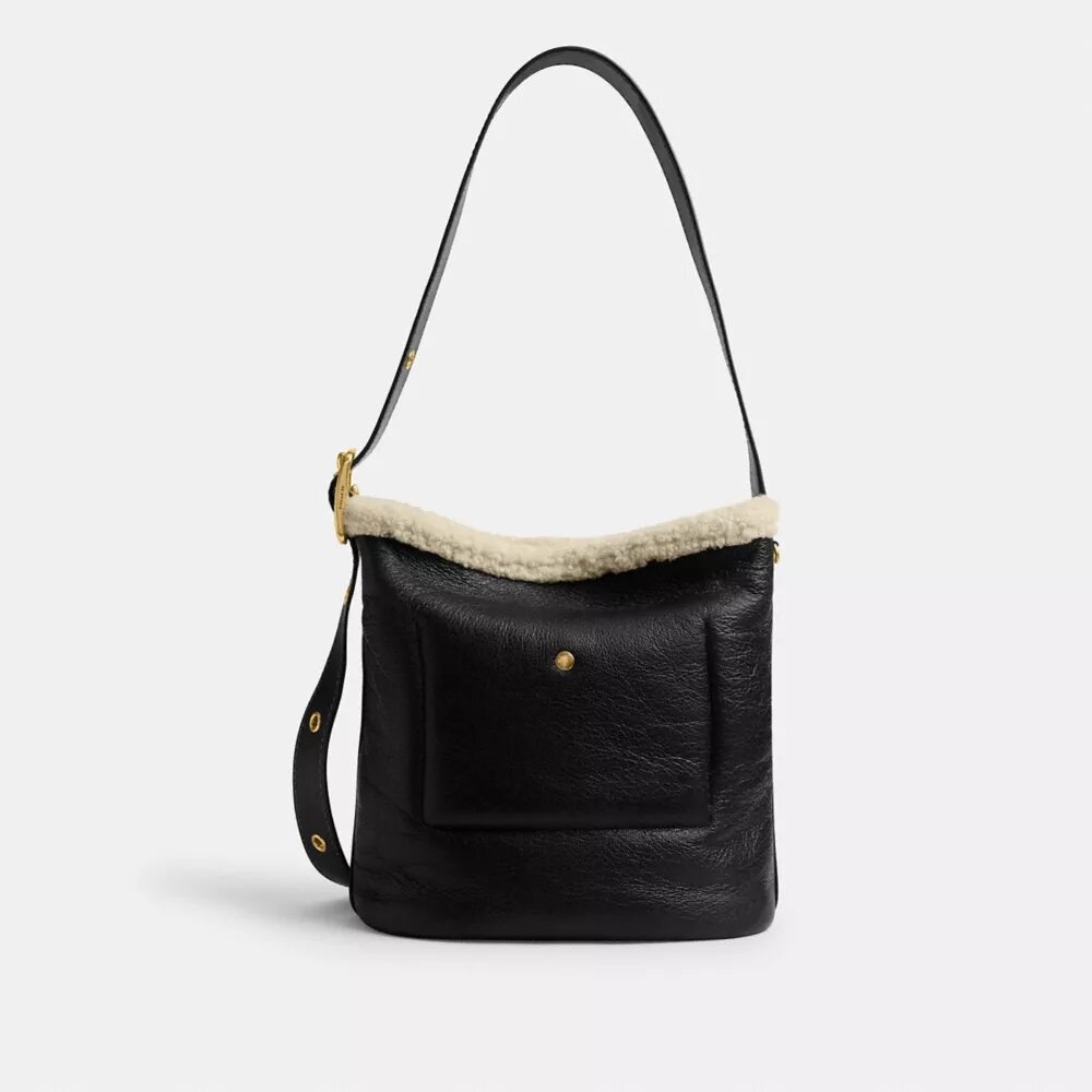 Bleecker Bucket-taske i shearling