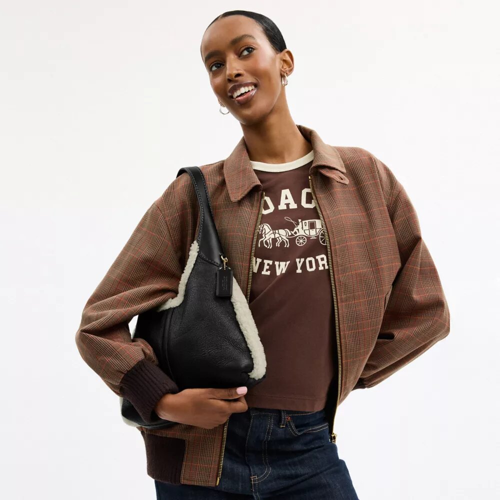 Brooklyn skuldertasker 28 i shearling