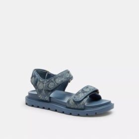 Brynn-sandaler i Crystal Signature-denim
