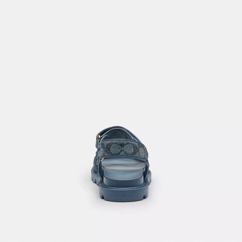 Brynn-sandaler i Crystal Signature-denim