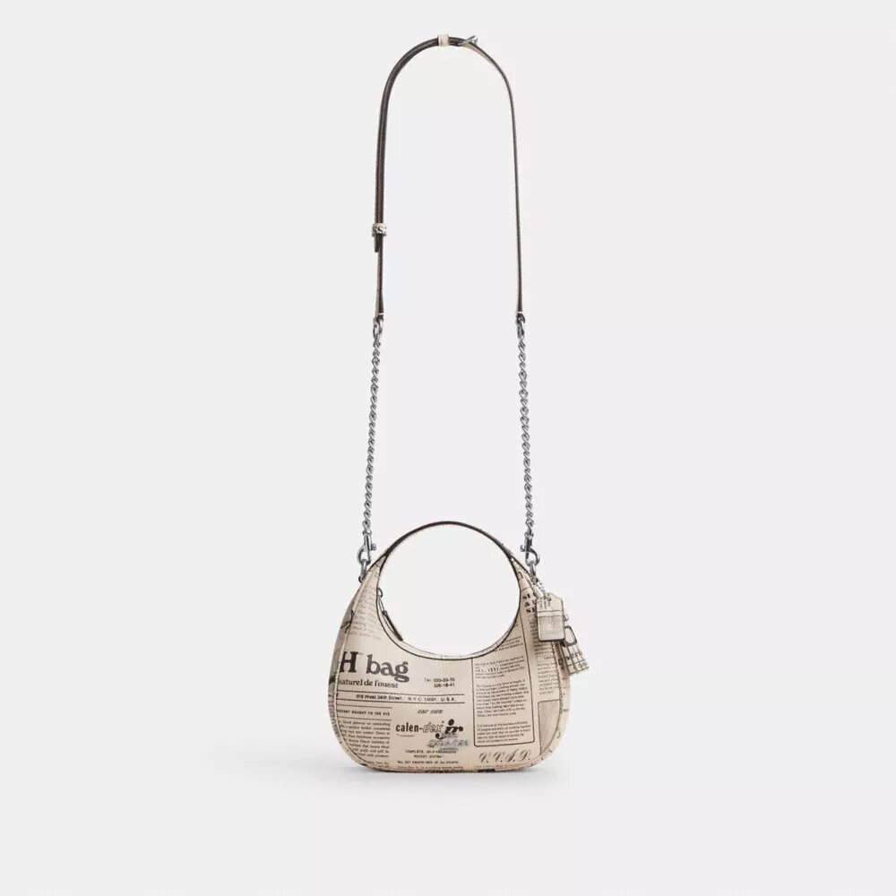 Carmen Mini-crossbody-taske med avistryk