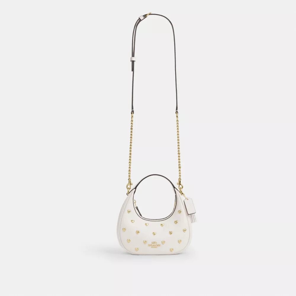 Carmen Mini-crossbody-taske med hjerteformede nitter