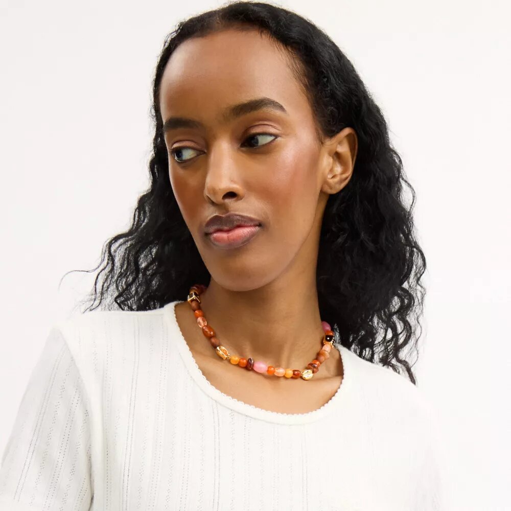 Chokerhalskæde med perler