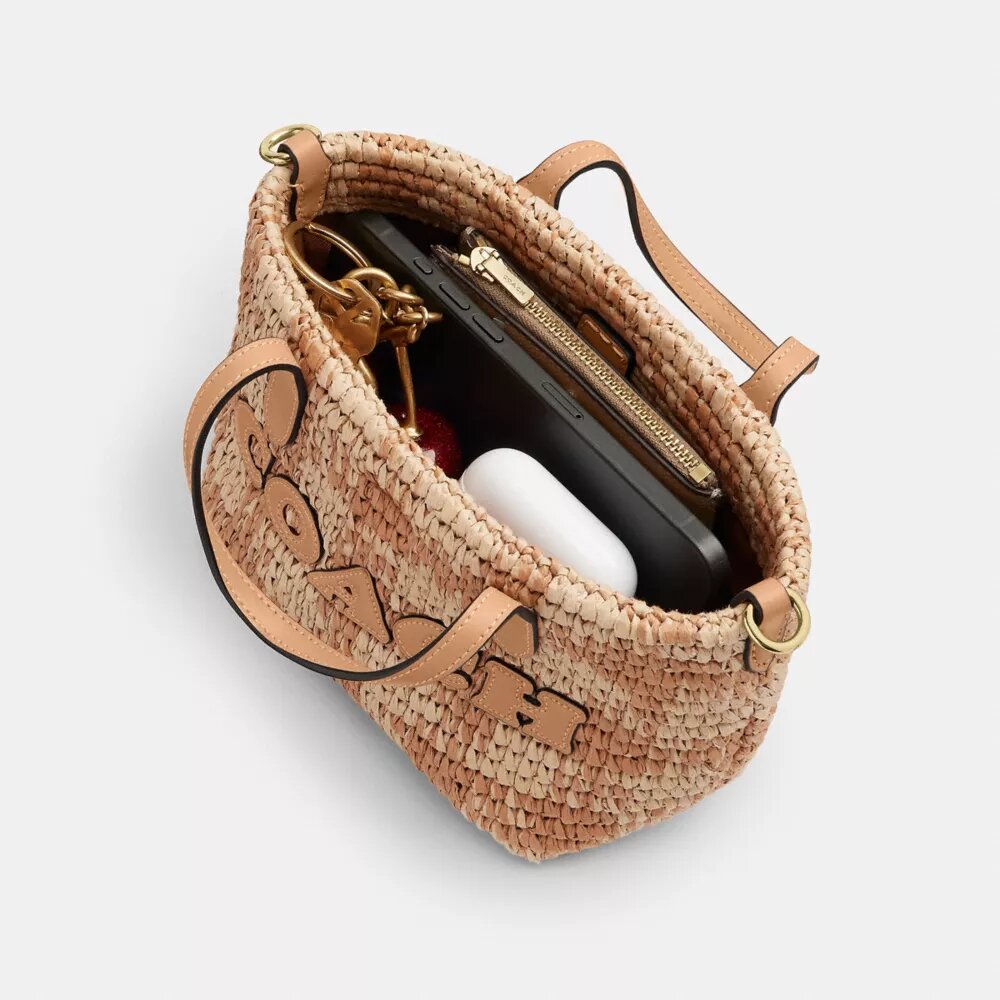 City Mini-tote-tasker med gingham-mønster