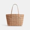 City-tote-taske med gingham-mønster