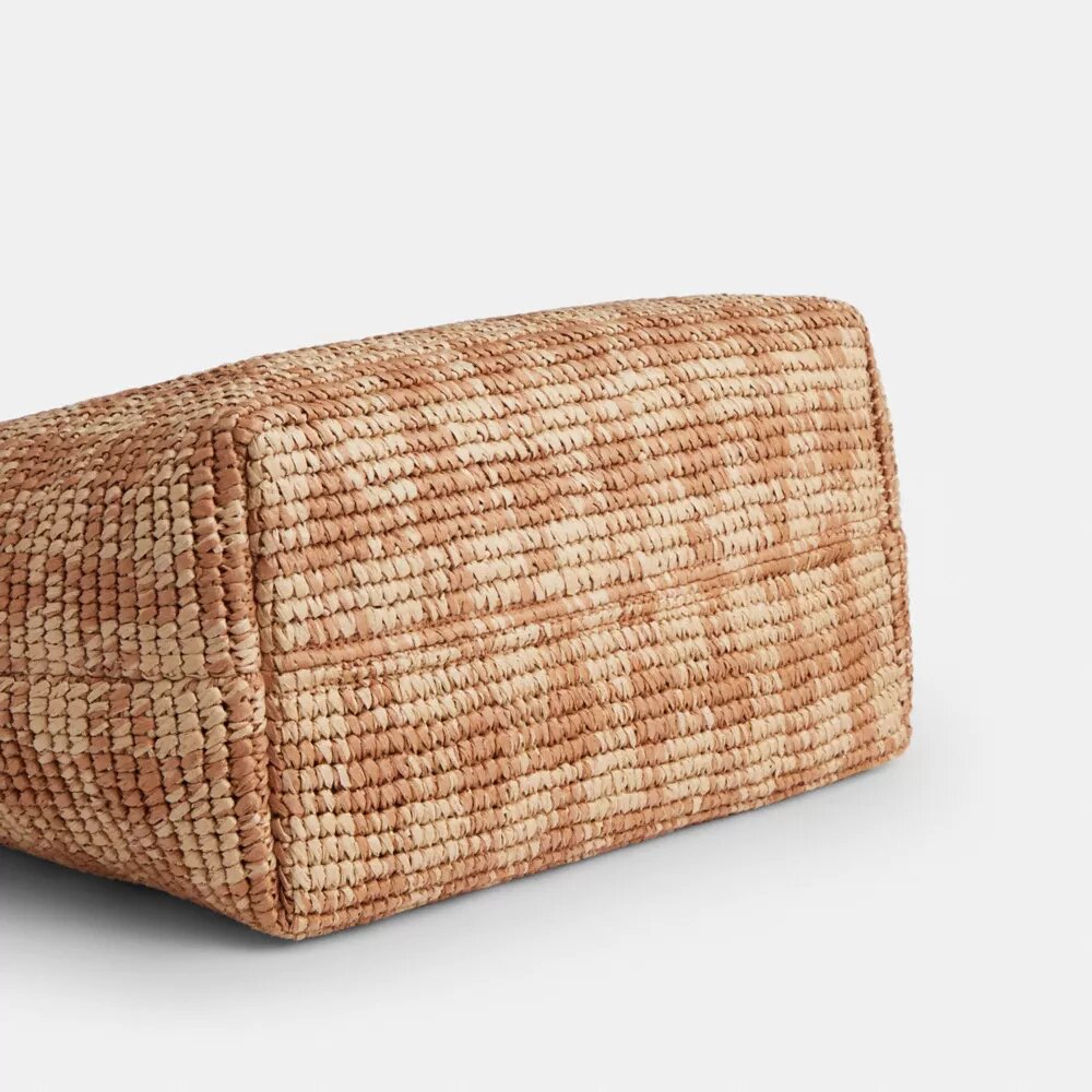 City-tote-taske med gingham-mønster