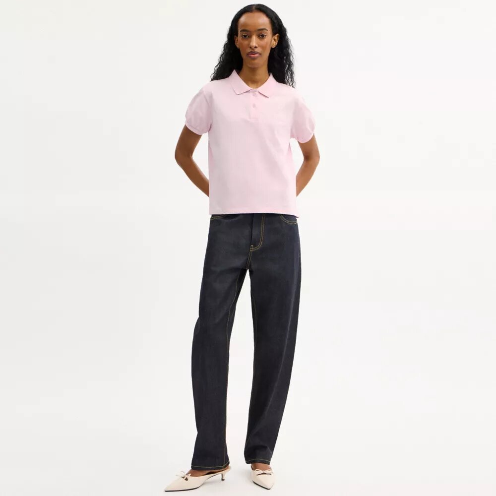 Coach Script-poloshirt i økologisk bomuld