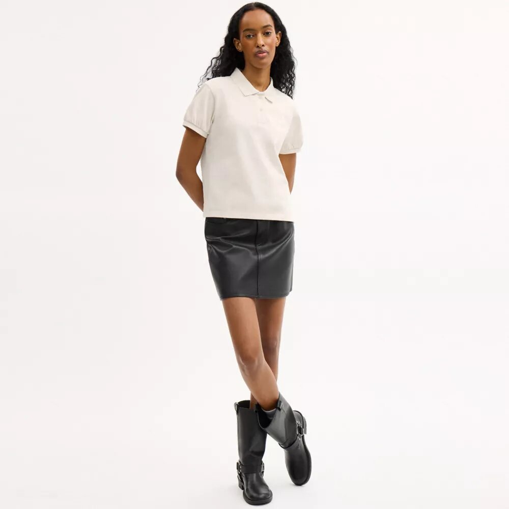 Coach Script-poloshirt i økologisk bomuld