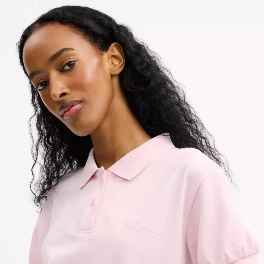 Coach Script-poloshirt i økologisk bomuld