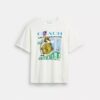 Collage Train T-shirt i afslappet pasform af økologisk bomuld