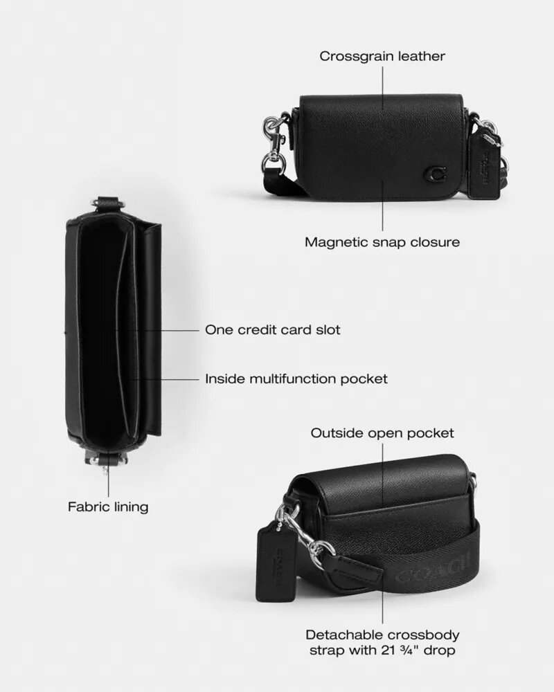 Crossbody-taske med klap