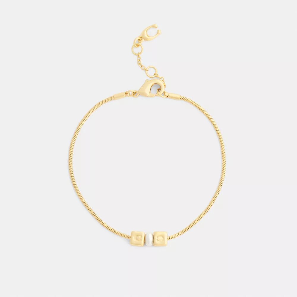 Cube Pearl Rondelle-armbånd