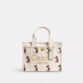 Disney X Coach Cargo Tote-tasker 26 med Mickey Mouse i regenerativt bomuldslærred
