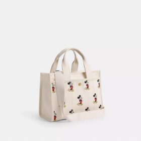 Disney X Coach Cargo Tote-tasker 26 med Mickey Mouse i regenerativt bomuldslærred