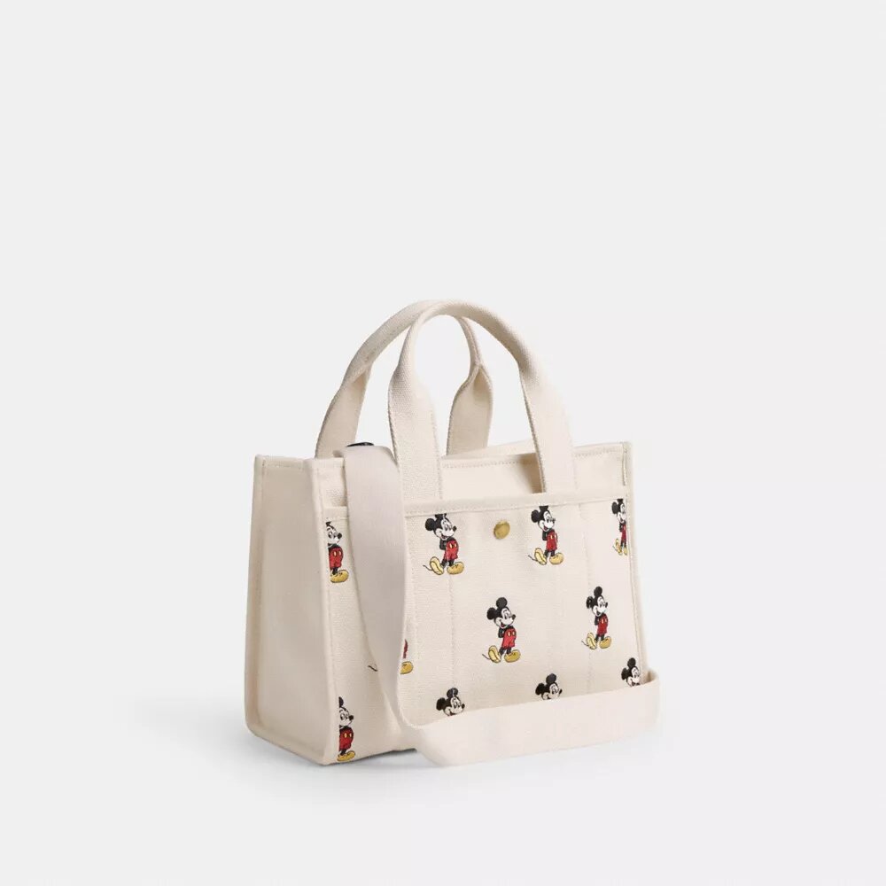 Disney X Coach Cargo Tote-tasker 26 med Mickey Mouse i regenerativt bomuldslærred