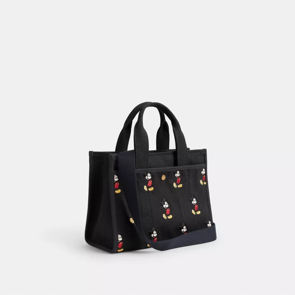 Disney X Coach Cargo Tote-tasker 26 med Mickey Mouse i regenerativt bomuldslærred
