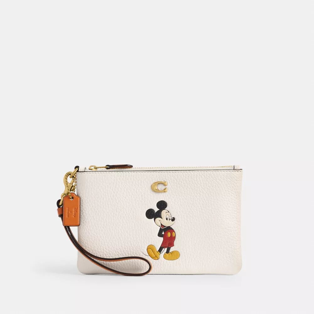 Disney X Coach Essential lille håndledstaske i regenerativt læder med Mickey Mouse