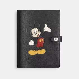 Disney X Coach-notesbog i regenereret læder med Mickey Mouse