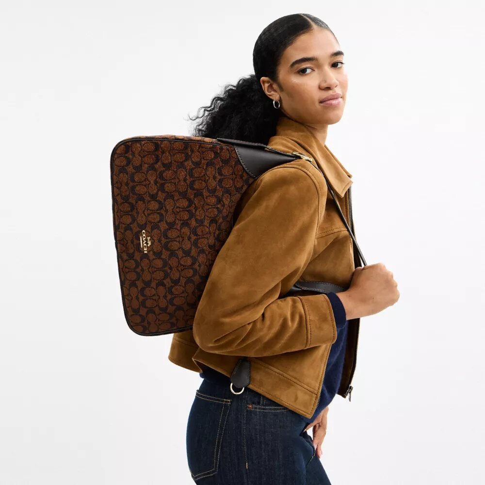 Ella skuldertasker i signatur-chenille