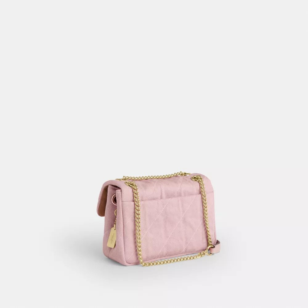 Elodie crossbody-taske 18 i Loved Denim med quiltning