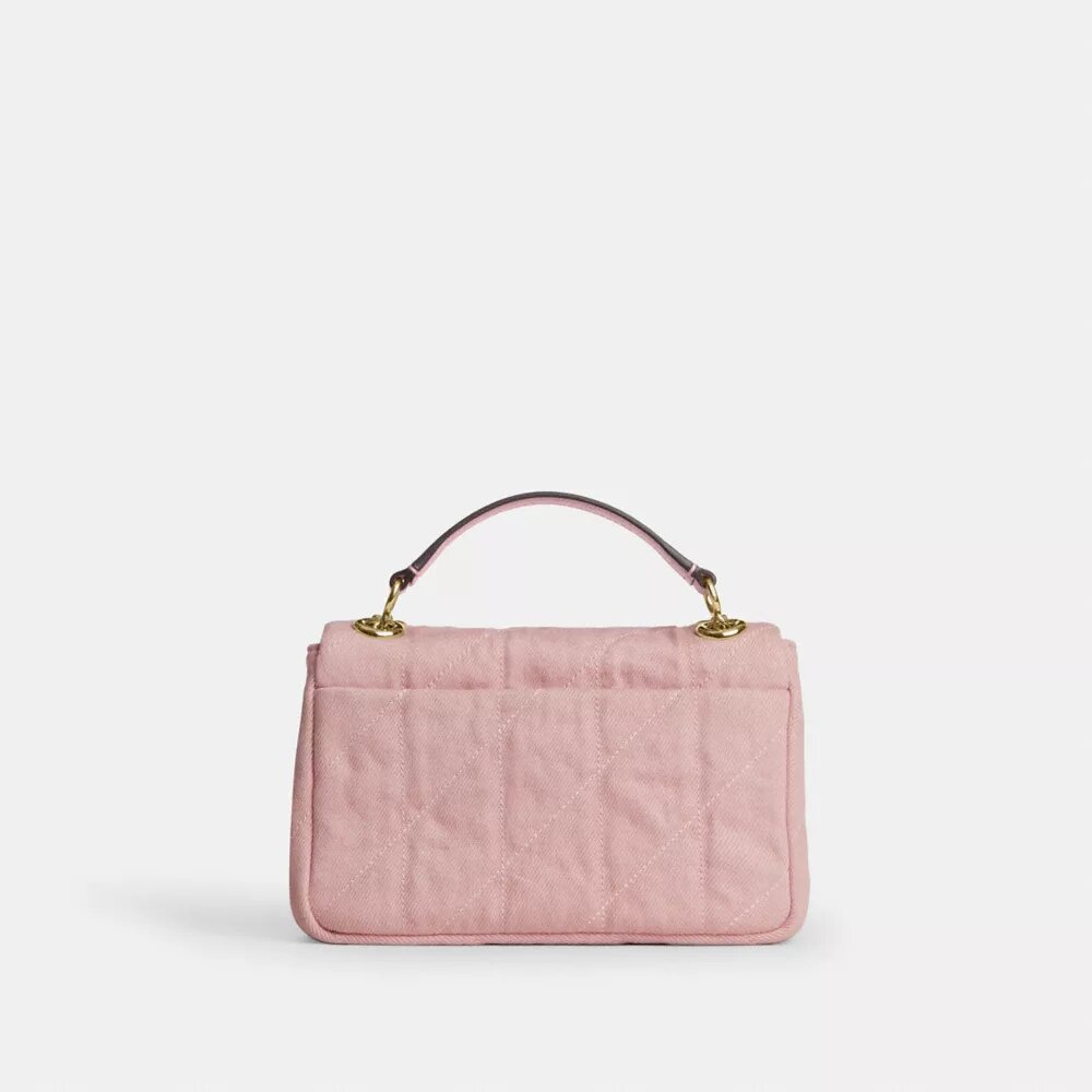 Elodie crossbody-taske 18 i Loved Denim med quiltning