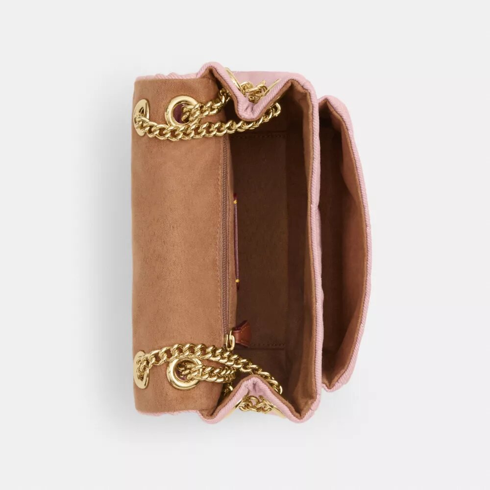 Elodie crossbody-taske 18 i Loved Denim med quiltning