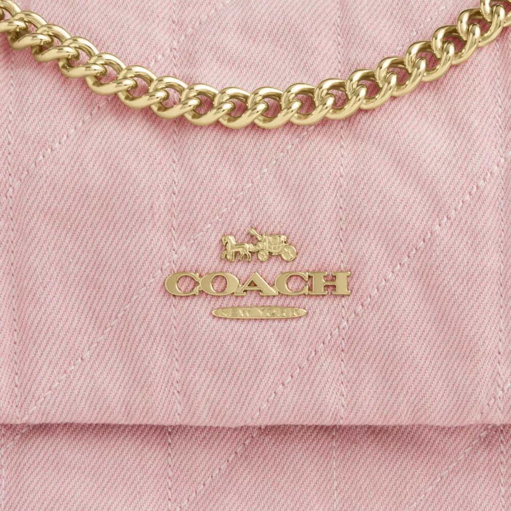 Elodie crossbody-taske i Loved Denim med quiltning