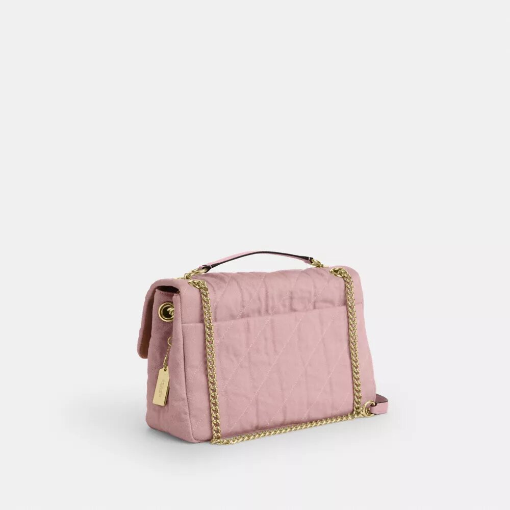 Elodie crossbody-taske i Loved Denim med quiltning