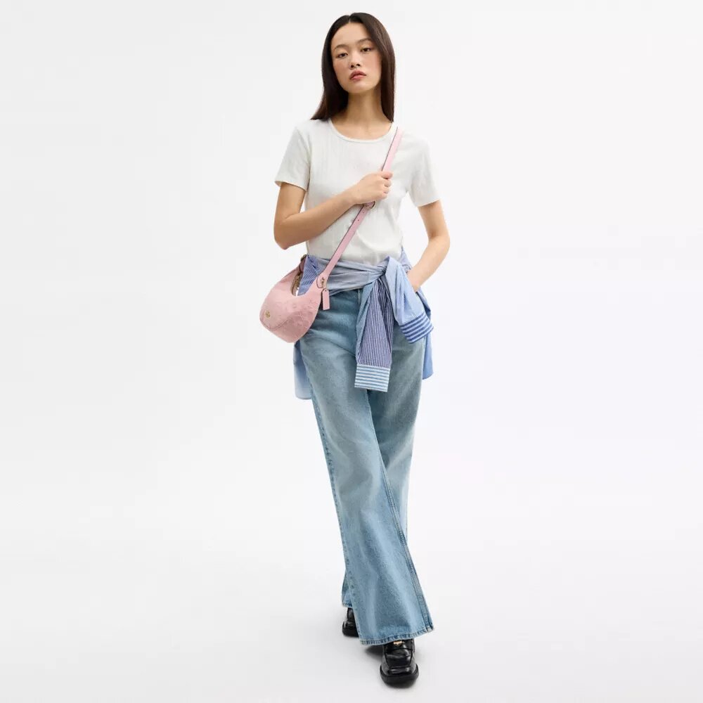 Emily skuldertaske i signaturdenim