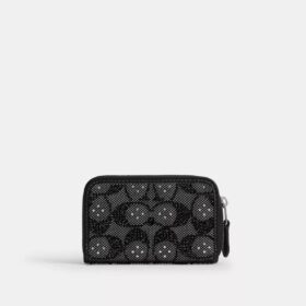 Essential lille kortetui med lynlås hele vejen rundt i Crystal Signature Jacquard