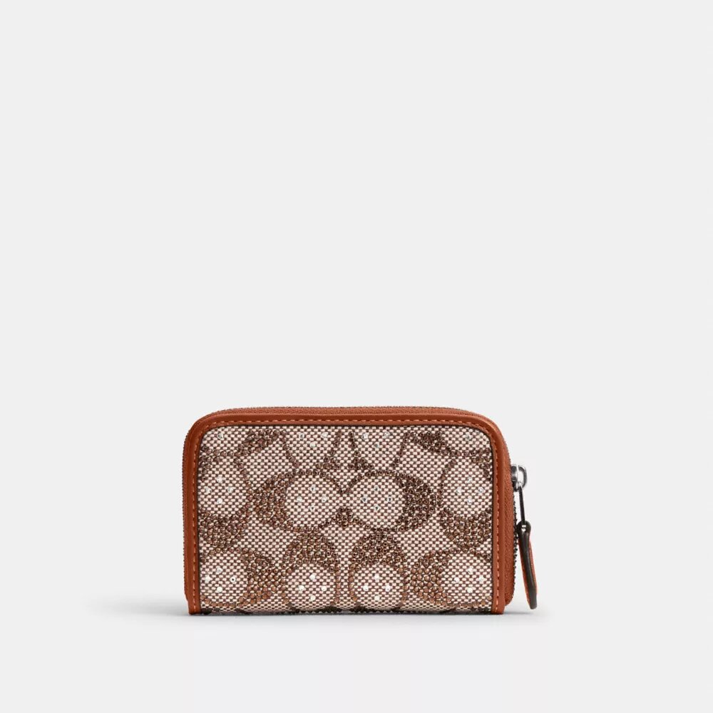 Essential lille kortetui med lynlås hele vejen rundt i Crystal Signature Jacquard
