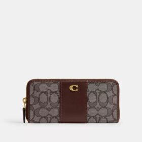 Essential Slim Accordion Zip-punge i vores signatur-jacquard