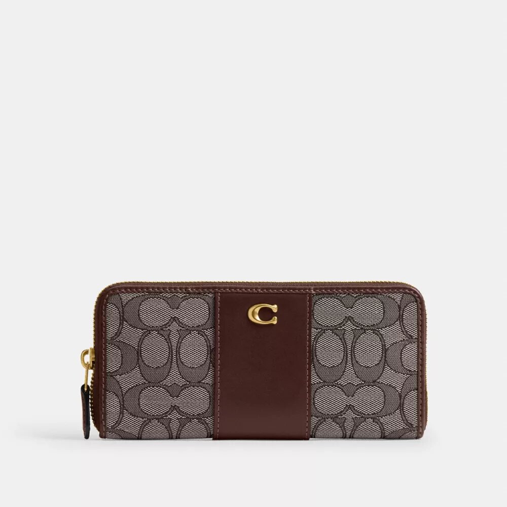 Essential Slim Accordion Zip-punge i vores signatur-jacquard