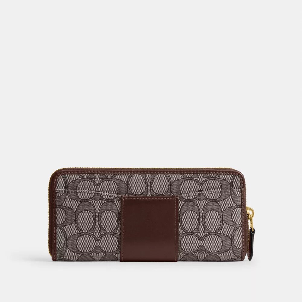 Essential Slim Accordion Zip-punge i vores signatur-jacquard