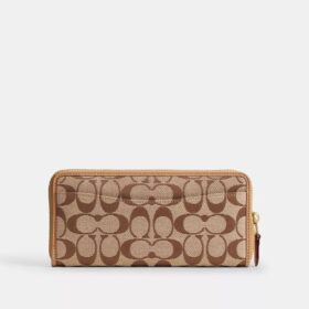 Essential Slim Accordion Zip-punge i vores signatur-jacquard