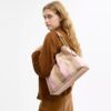 Evelyn skuldertaske med stribet patchwork
