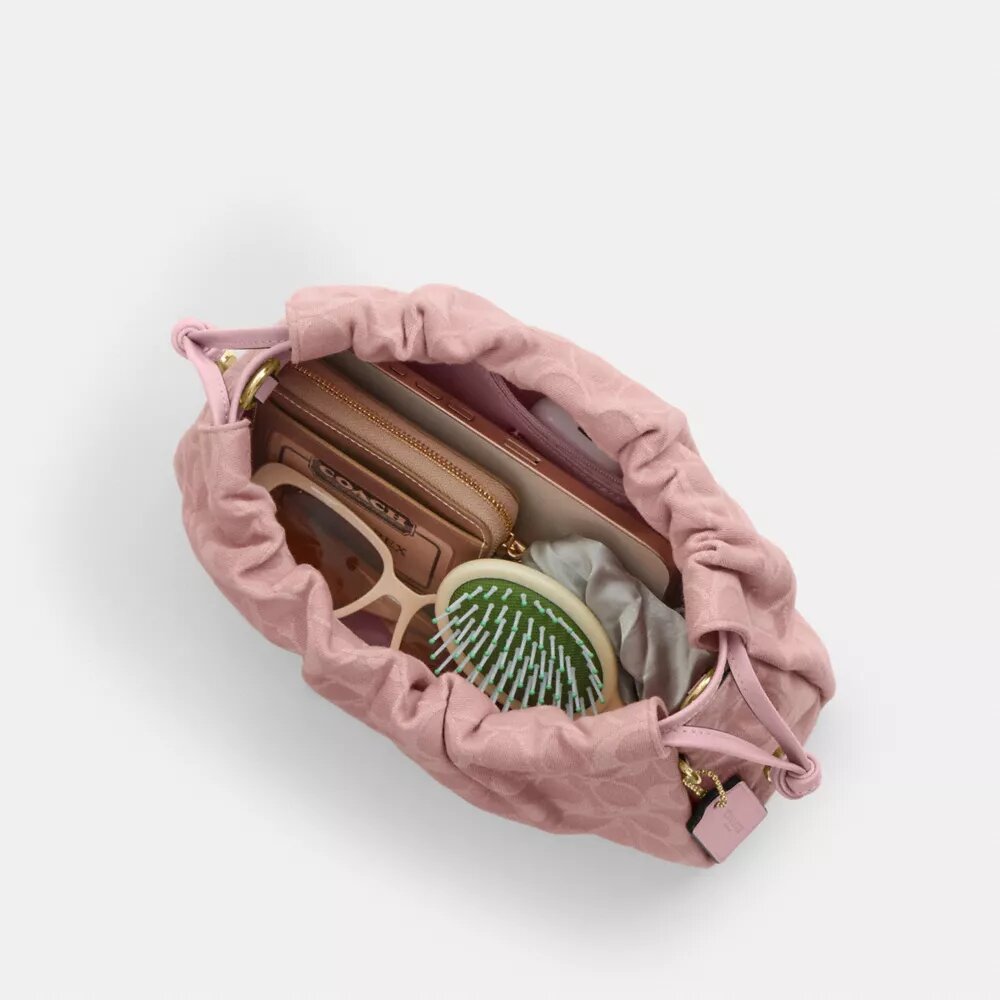 Faye-skuldertaske i signaturdenim